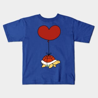 Heart Balloon Turtle Kids T-Shirt